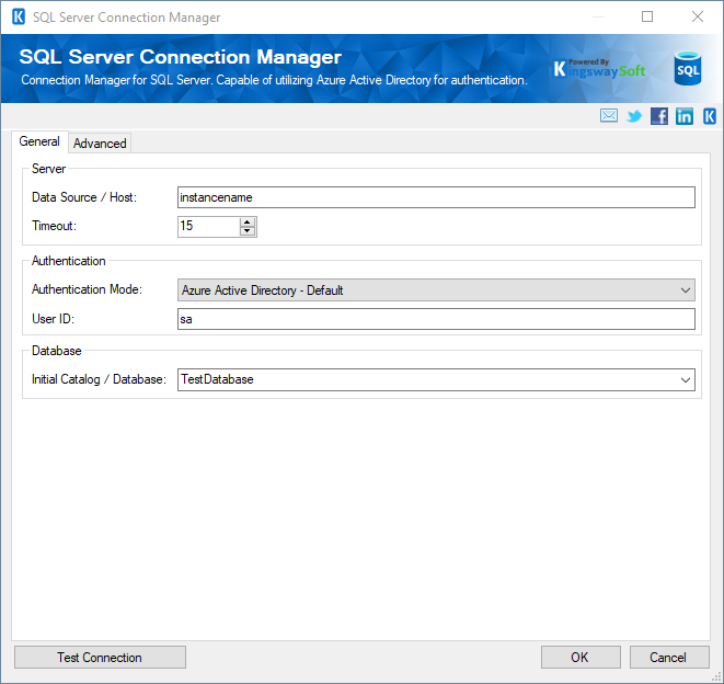 SQL Server Connection Manager - Default